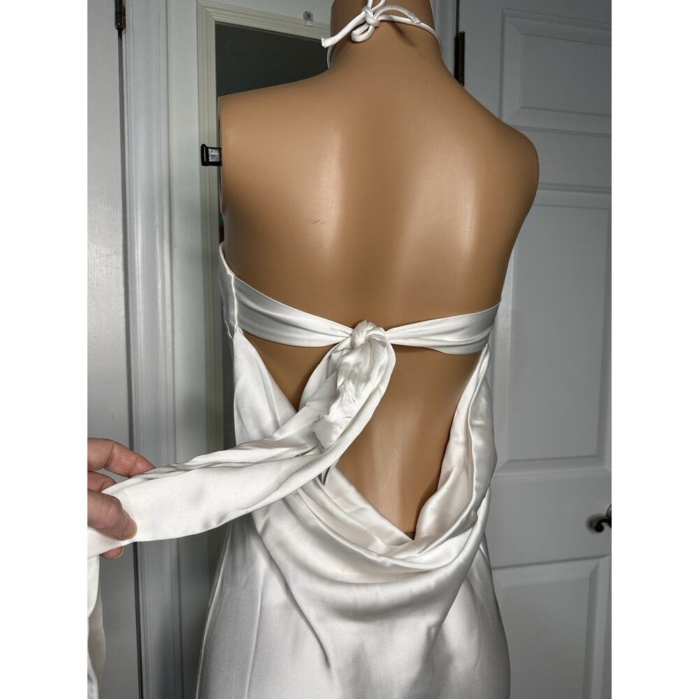 WeWoreWhat Revolve Strapless Silky Maxi Dress White Size 10 NWT MSRP $118 - Picture 7 of 13